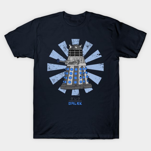 Dalek Retro Japanese Dr Who T-Shirt by Nova5